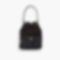 Nylon Shoulder 18 – Black Leather | Silver Hardware