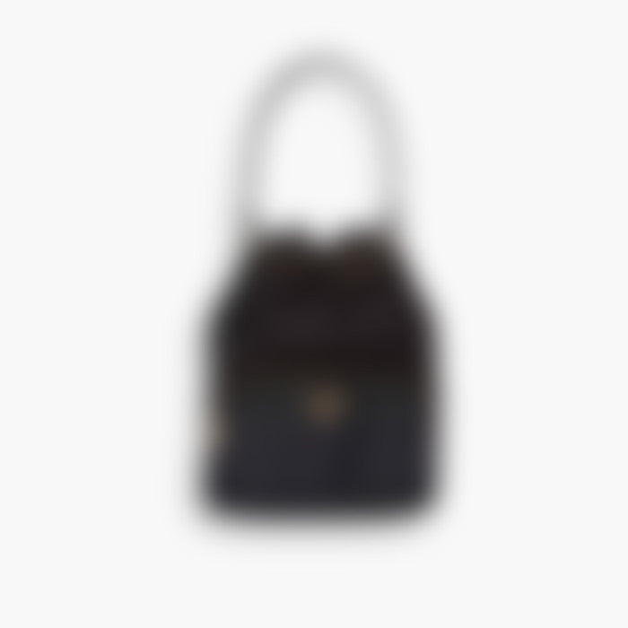 Nylon Shoulder 18 – Black Leather | Silver Hardware