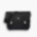 Nylon Shoulder 34 – Black Leather | Silver Hardware