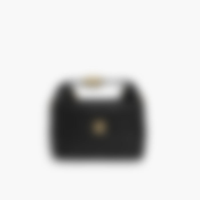 Padded Flap 19 – Black Leather | Silver Hardware