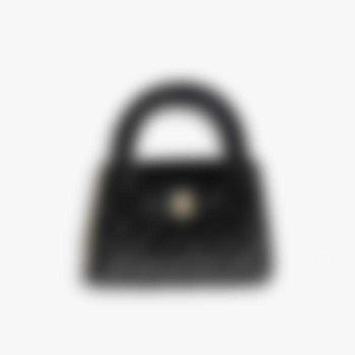 Padded Flap 19 – Black Leather | Silver Hardware