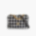 Padded Flap 26 – Black Leather | Silver Hardware