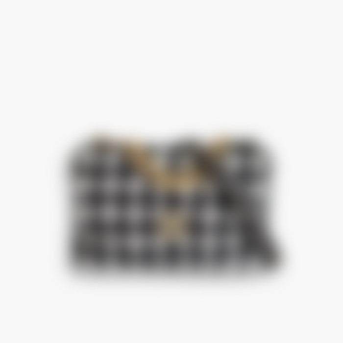 Padded Flap 26 – Black Leather | Silver Hardware