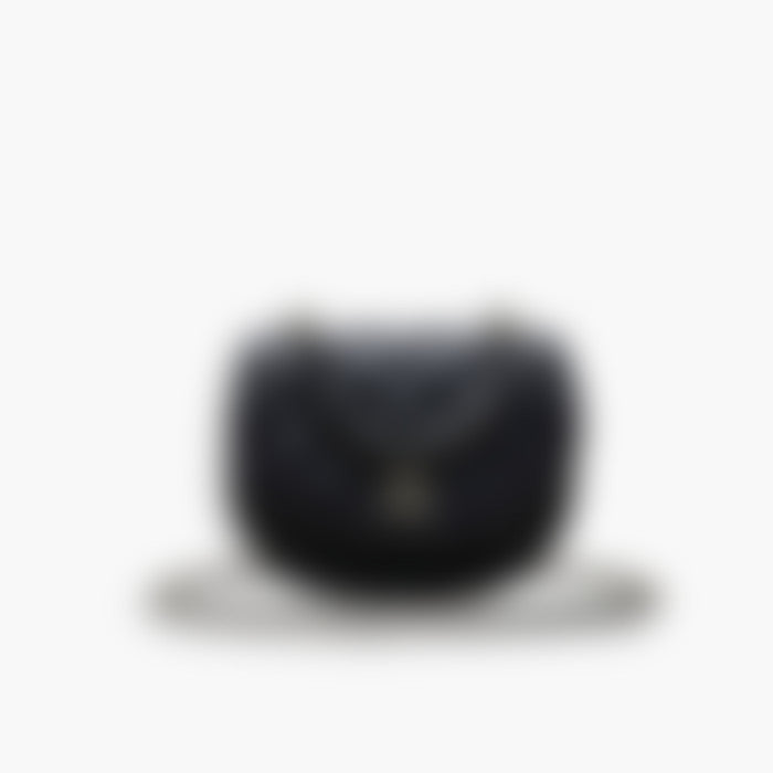 Padded Shoulder 16 – Black Leather | Silver Hardware