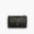 Padded Shoulder 25 – Black Leather | Silver Hardware