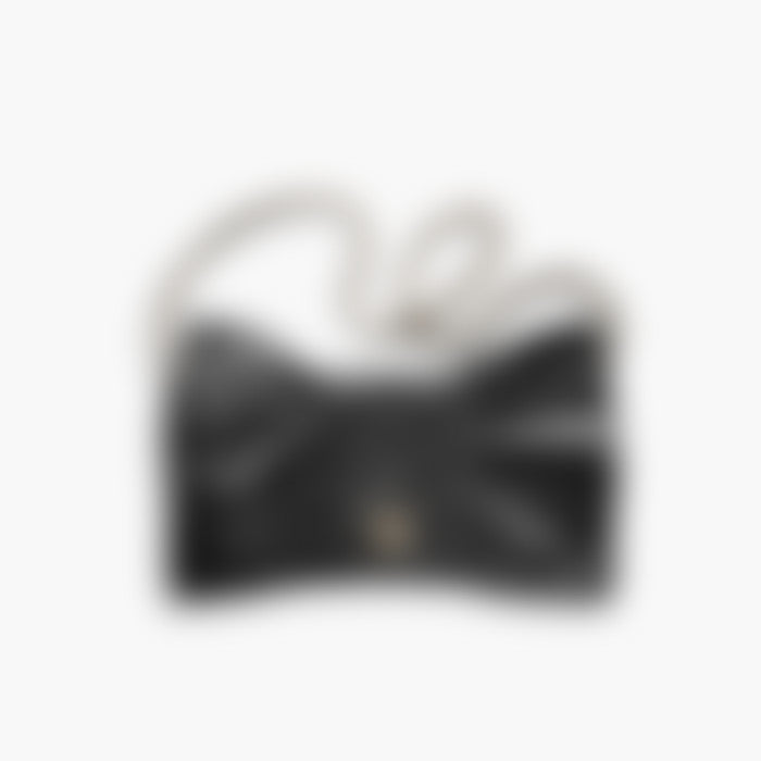 Padded Shoulder 25 – Black Leather | Silver Hardware