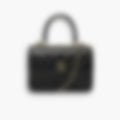 Padded Shoulder 25 – Black Leather | Silver Hardware