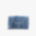 Padded Shoulder 25 – Blue Leather | Silver Hardware