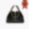 Padded Shoulder 26 – Black Leather | Silver Hardware