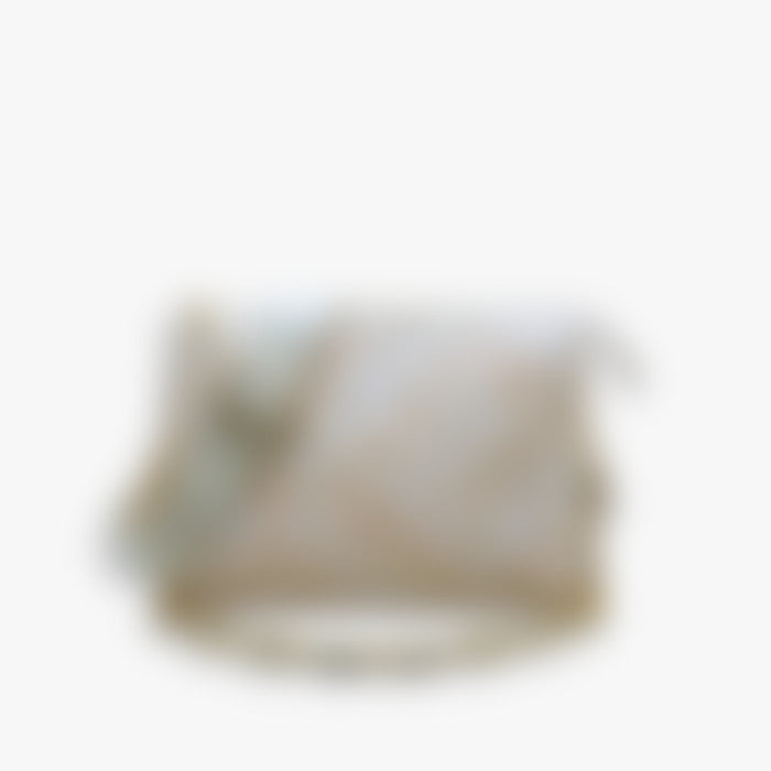 Puff Shoulder 26 – Beige Leather | Gold Hardware