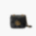 Quilted Chain Shoulder 18 – Black Leather | Silver Hardware