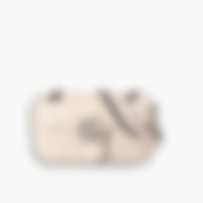 Quilted Chain Shoulder 23 – White Leather | Gold Hardware