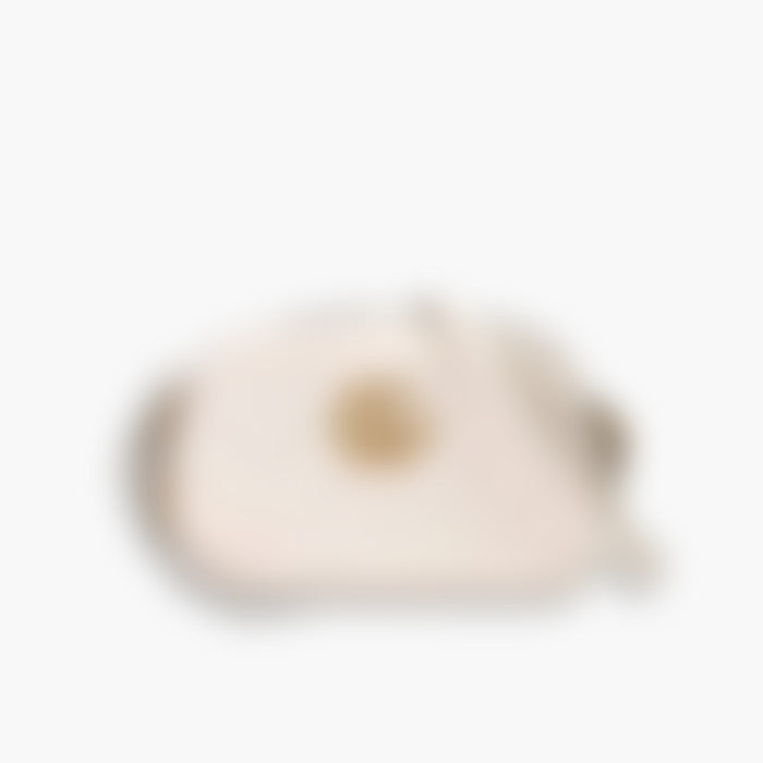 Quilted Chain Shoulder 24 – White Leather | Gold Hardware