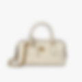 Quilted Chain Shoulder 27 – White Leather | Gold Hardware