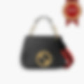 Round Clasp Shoulder 29 – Black Leather | Silver Hardware