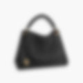 Rounded Hobo 41 – Black Leather | Silver Hardware