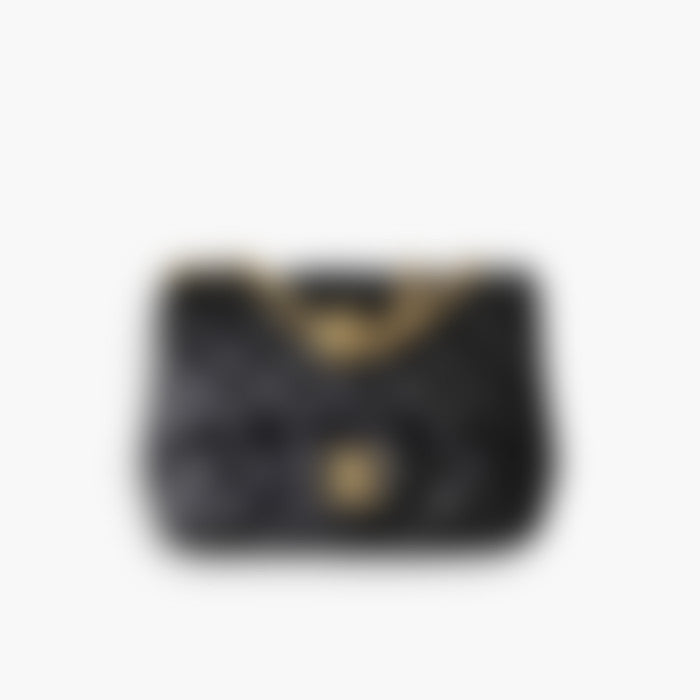 Signature Flap 18 – Black Leather | Silver Hardware