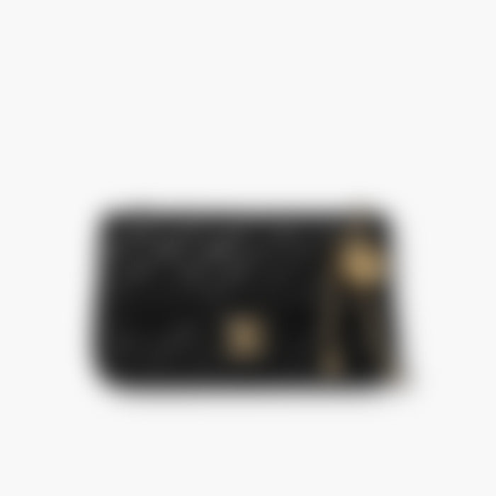 Signature Flap 20 – Black Leather | Silver Hardware