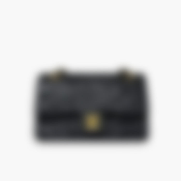 Signature Flap 26 – Black Leather | Silver Hardware