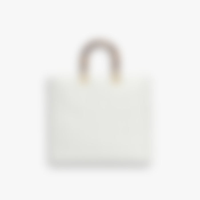 Soft Shopper 35 – White Leather | Gold Hardware