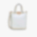 Studded Shoulder 19 – White Leather | Gold Hardware