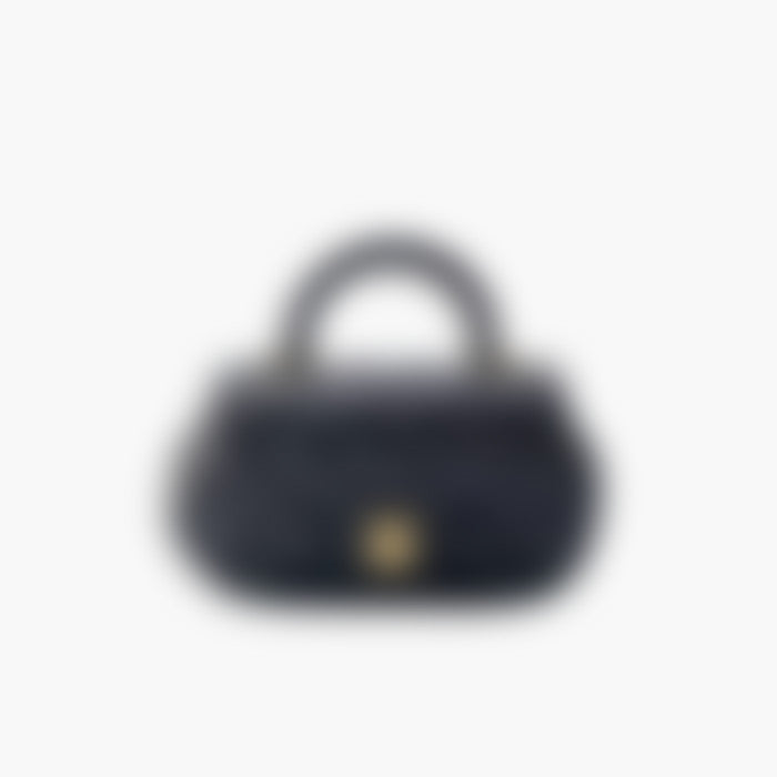Top Handle Carry 21 – Black Leather | Silver Hardware