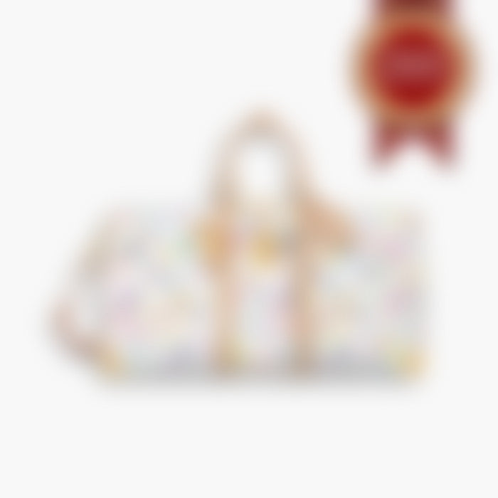 Travel Duffle 45 – White Leather | Gold Hardware
