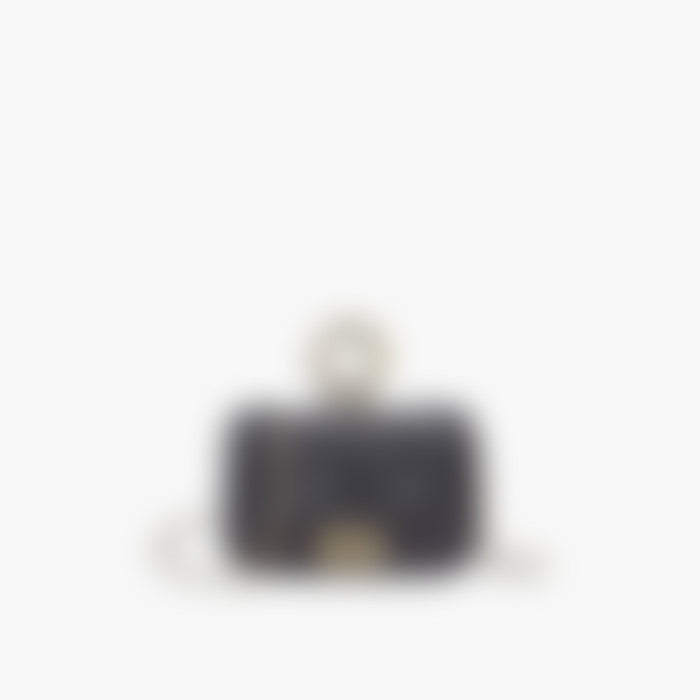Underarm Flap 10 – Black Leather | Silver Hardware