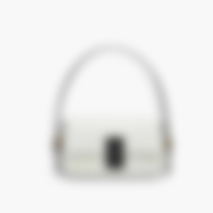 Underarm Flap 26 – White Leather | Gold Hardware