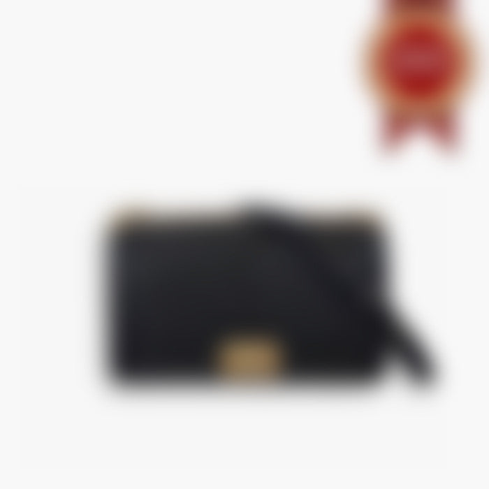 Urban Flap 25 – Black Leather | Silver Hardware
