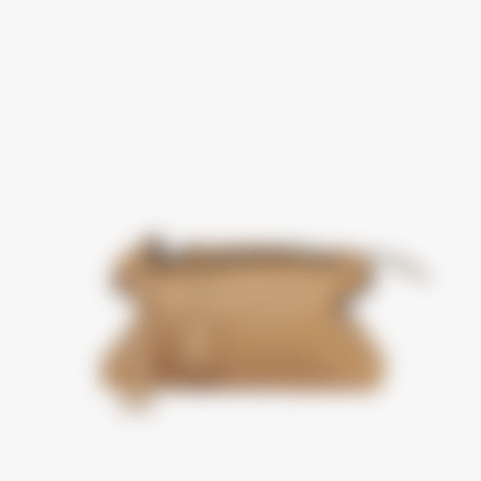 Zip Satchel 20 – Beige Leather | Gold Hardware